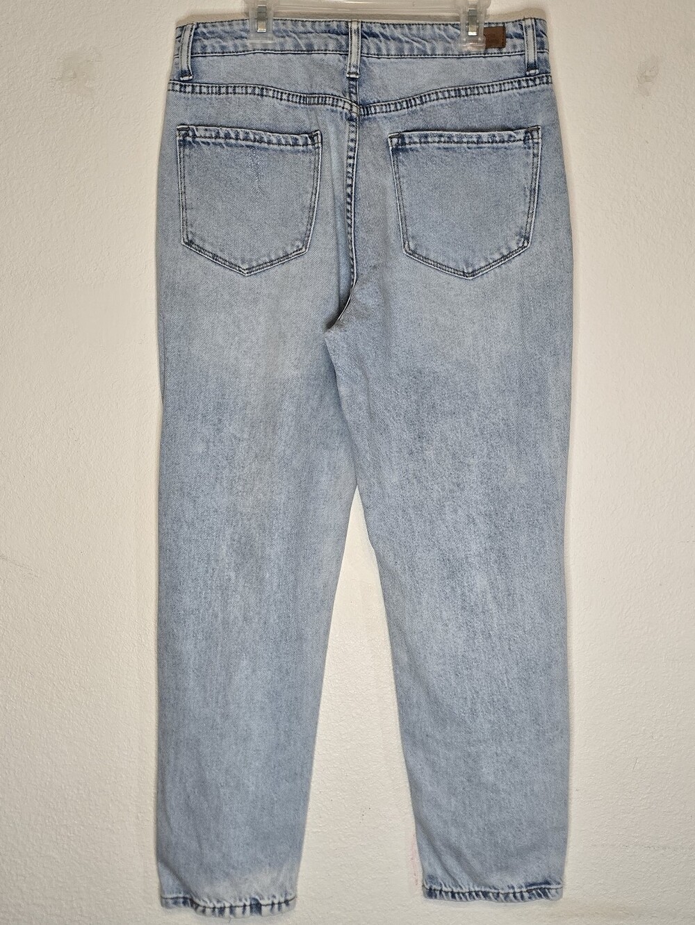 Simple Society Lexi Button Fly Destroyed Mom Jeans Light Wash 7/28 - Picture 4 of 10